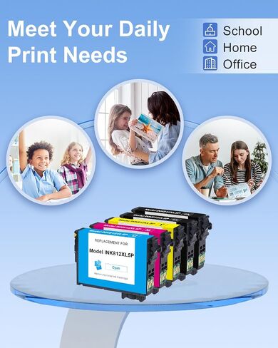 MC SUPRINT Remanufactured Ink Cartridges Replacement for Epson 812XL 5PK in Saudi Arabia