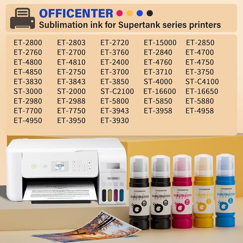 OFFICENTER Sublimation Ink Compatible with ET Inkjet Printers in Saudi Arabia