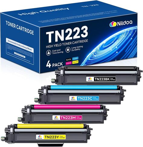 TN-223 TN223BK/C/M/Y Toner Cartridge Replacement for Brother TN223 TN 223 TN2234PK TN-223BK/C/M/Y Ink Cartridge, TN223 Black/Cyan/Magenta/Yellow Toner Cartridges Set in Saudi Arabia