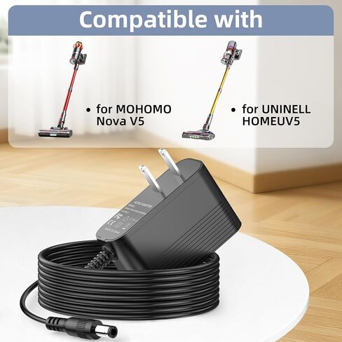 Charger for MOHOM Nova V5 Cordless Vacuum Cleaner, 36V Replacement Charger Compatible with UNINELL UV5 Handheld Vacuums 29.6V Battery Vacuum Cleaner AC Power Adapter in Saudi Arabia