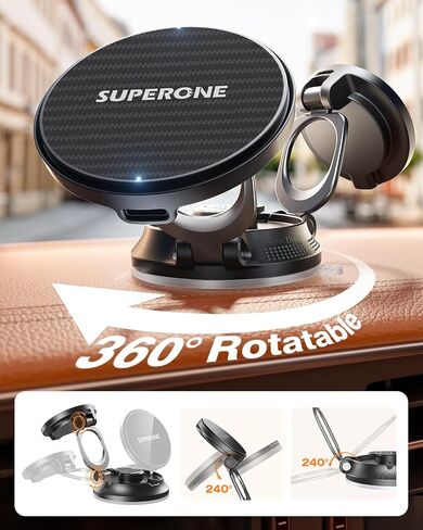 SUPERONE Car Phone Holder for Magsafe, 360° Adjustable Magnetic Car Mount in Kuwait
