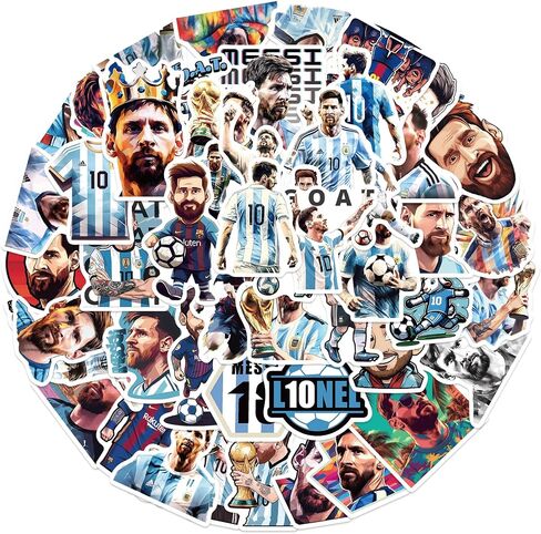 Messi Stickers Soccer Player 110Pcs - Super Star Stickers Football 2026 World Cup Miami Pink Lionel Gift Vinyl Seal Adhesive Decal Label for Fans Window Tumblers Bumper Teens in Saudi Arabia