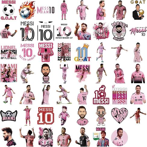 Messi Stickers Soccer Player 110Pcs - Super Star Stickers Football 2026 World Cup Miami Pink Lionel Gift Vinyl Seal Adhesive Decal Label for Fans Window Tumblers Bumper Teens in Saudi Arabia