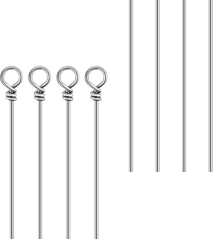 100 Pcs Spinnerbait Wire Stainless Steel Fishing Looped Spinner Shafts in Saudi Arabia