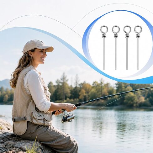 100 Pcs Spinnerbait Wire Stainless Steel Fishing Looped Spinner Shafts in Saudi Arabia