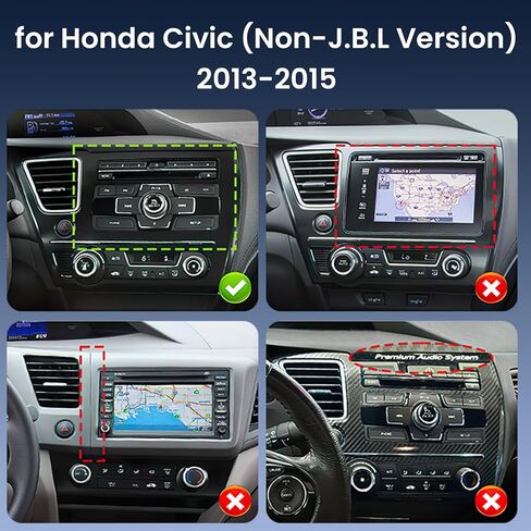 5GWiFi Car Radio for Honda Civic 2013 2014 2015: 9’’ 1280 * 800 Touchscreen Stereo with Wireless Carplay Android Auto Bluetooth GPS FM RDS SWC, Free Backup Camera in Saudi Arabia