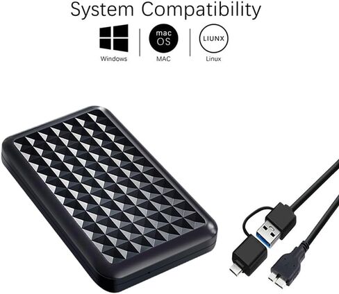 Ultra Slim Portable External Hard Drive 2.5'' USB 3.0 HDD Storage for PC, Mac, Laptop, PS4, PS5, Xbox one (250GB) in Saudi Arabia