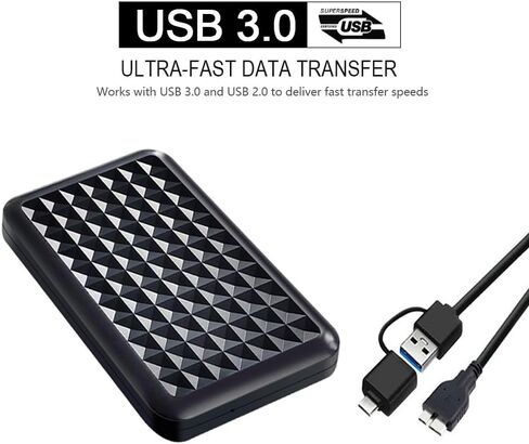 Ultra Slim Portable External Hard Drive 2.5'' USB 3.0 HDD Storage for PC, Mac, Laptop, PS4, PS5, Xbox one (250GB) in Saudi Arabia