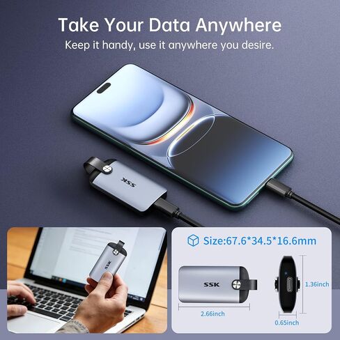 SSK External SSD Hard Drive 500GB up to 2000MB/s External Solid State Drive in Kuwait