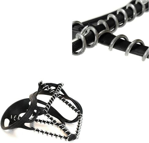 Walk Traction Cleats,Ice Cleats Anti Slip Crampons Rubber Spikes Ice Snow Grippers for Boots and Shoes for Winter Walking on Snow and Ice Climbing Hiking Mountaineering 2PCS for Man and Woman in Saudi Arabia