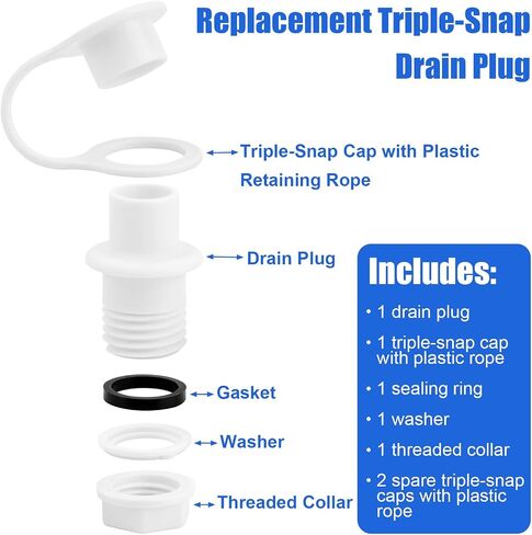 Triple-Snap Drain Plug with 2pcs Drain Cap for Igloo 25-70 Qt in Saudi Arabia