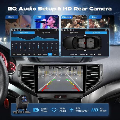 4GB+128GB Car Stereo for Honda Accord 2008-2012/Spirior 2009-2013/Acura TSX 2008-2012, 9-Inch in-Cell Touchscreen 720x1280p Android Car Radio Wireless CarPlay Android Auto FM BT WiFi in Saudi Arabia