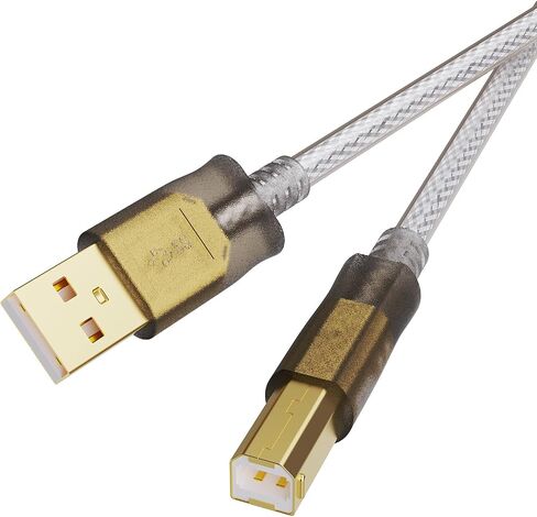 Printer Cable 15Ft,2.0 Printer Scanner Cable Cord USB Type A Male to B Male High Speed for HP, Canon, Lexmark,Dell, Xerox, Samsung etc(15 Ft/5M) in Kuwait