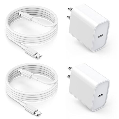 شاحن iPhone 17 16 15 شحن سريع، 2 حزمة سلك كابل USBC إلى C بطول 10 أقدام مع شاحن سريع 20 وات Apple iPad USB C شاحن حائط USB C لهاتف iPhone 17/16 Pro Max/17 Air/16 Pro/15/15 Plus، iPad in Kuwait