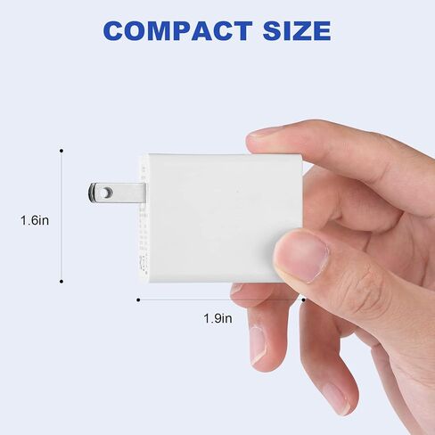 20W USB-C Wall Charger Block, USB-C and USB-ADual-Port Fast Charging，for 17 16 15 Plus/Pro Max,iPad, MacBook, Galaxy S25 S24 S23, Switch ... White in Saudi Arabia