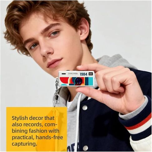 1080P Retro Portable Thumb Keychain Digital Camera, Wearable Mini Video Camcorder Recorder with Fill Flash in Saudi Arabia
