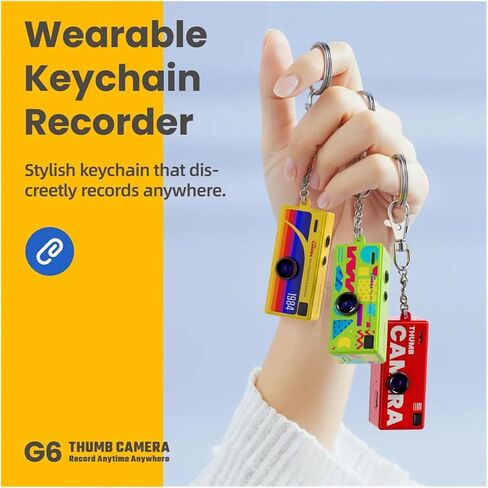 1080P Retro Portable Thumb Keychain Digital Camera, Wearable Mini Video Camcorder Recorder with Fill Flash in Saudi Arabia