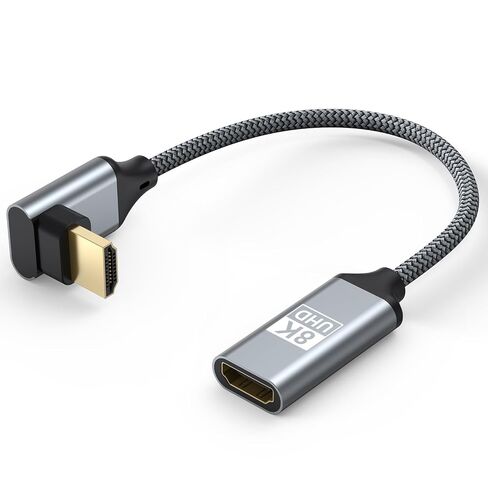 8K HDMI 90 Degree Adapter Cable 1FT, Right Angle HDMI 2.1 Extension Cable in Kuwait