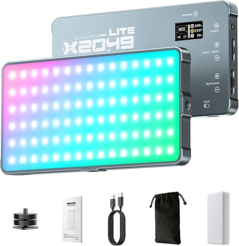 PHOTOOLEX X2049S Panel Light, RGB Photography Light, Portable Camera Light in Kuwait