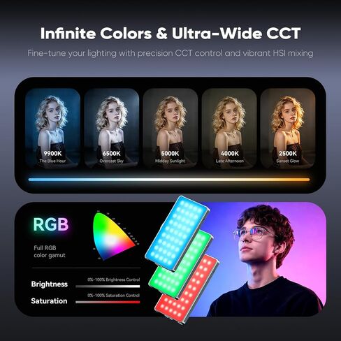 PHOTOOLEX X2049S Panel Light, RGB Photography Light, Portable Camera Light in Kuwait
