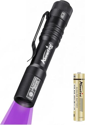 ALONEFIRE P70 Mini 365nm UV Flashlight, 3W Black Light with Black Filter in Saudi Arabia