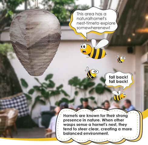 KALKAL [2026 Upgraded] 6 Pcs Wasp Nest Decoy, More Realistic Outdoor Hanging Fake Wasp Nest for Patio Garden Yard Eaves Home in Saudi Arabia