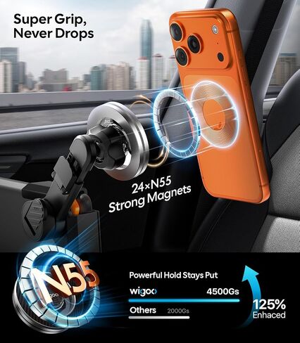 Wigoo for Tesla Model 3/Y/YL Accessories Magnet Phone Mount, Extendable Arm in Saudi Arabia