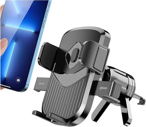 Car Phone Holder, 360 Degree Rotation Air Vent Mobile Phone Stand Cradle with Stable Hook Clamp, Hands-Free Automotive Interior Cellphone Mount, Universal for Most Smartphones in Kuwait