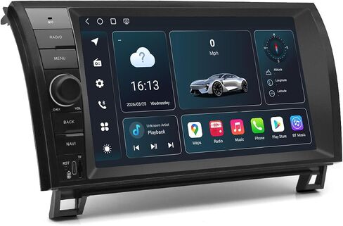 Android 15 Car Stereo for 2007-2013 Tundra XK50 / 2008-2014 Sequoia XK60 LHD, 9 Inch QLED Touchscreen, Qualcomm Chip, Wireless CarPlay & Android Auto, 8GB+128GB, SWC, Bluetooth 5.1 in Kuwait