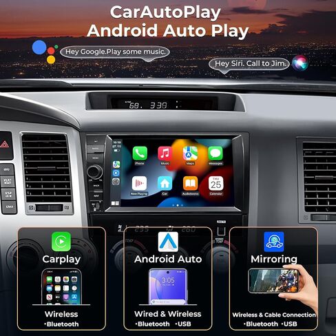 Android 15 Car Stereo for 2007-2013 Tundra XK50 / 2008-2014 Sequoia XK60 LHD, 9 Inch QLED Touchscreen, Qualcomm Chip, Wireless CarPlay & Android Auto, 8GB+128GB, SWC, Bluetooth 5.1 in Kuwait