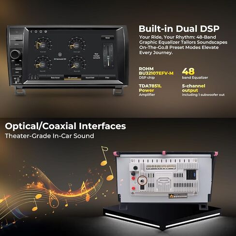 Android 15 Car Stereo for 2007-2013 Tundra XK50 / 2008-2014 Sequoia XK60 LHD, 9 Inch QLED Touchscreen, Qualcomm Chip, Wireless CarPlay & Android Auto, 8GB+128GB, SWC, Bluetooth 5.1 in Kuwait
