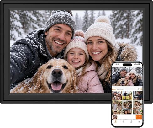 WiFi Digital Picture Frame, 10.1 Inch IPS Touchscreen, Easy to Use in Saudi Arabia