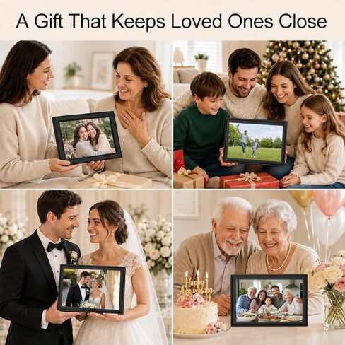 WiFi Digital Picture Frame, 10.1 Inch IPS Touchscreen, Easy to Use in Saudi Arabia