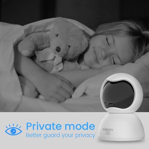 XIAOVV 2K Indoor Security Camera, Pet Camera with Phone App, 2.4GHz WiFi, 360 PTZ,Motion Detection, 2-Way Audio, Color Night Vision for Dog/Baby Monitor/Elder in Kuwait