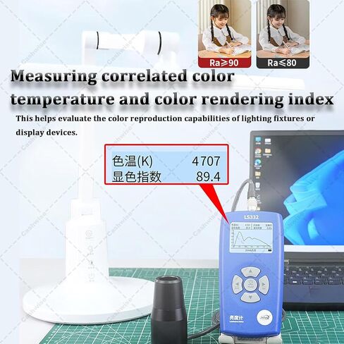 Digital Luminance Meter, Light Meter Brightness Tester, with 10/20mm Probes, 1-1000000cd M², for HDR Screens Projectors Flicker CRI Spectrum Analysis in Saudi Arabia