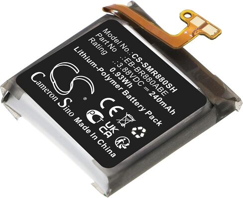Battery Replacement for SM-R880N SM-R880NZSAXAA SM-R880 SM-R880NZKAXAA SM-R865U SM-R885U SM-R885UZSAXAA SM-R880NZSCXAA SM-R885 Watch 4 40mm GH43-05068A EB-BR880ABY EB-BR880ABE EB-BR860ABY in Saudi Arabia