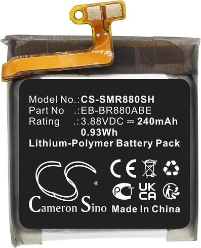 Battery Replacement for SM-R880N SM-R880NZSAXAA SM-R880 SM-R880NZKAXAA SM-R865U SM-R885U SM-R885UZSAXAA SM-R880NZSCXAA SM-R885 Watch 4 40mm GH43-05068A EB-BR880ABY EB-BR880ABE EB-BR860ABY in Saudi Arabia