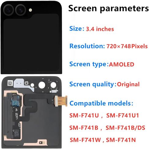 Original for Galaxy Z Flip6 Secondary Screen Replacement Z Flip 6 5G Outer Display Touch Screen Assembly in Saudi Arabia