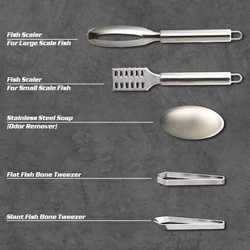 KNINE OUTDOORS Fish Fillet Knife Set Curved Flex 7 inch 9 inch Filet Knife for Filleting and Boning, Non-Slip Handles, Includes Fishing Braid Line Scissors, Fish Dressing Scissors, Filleting Pad in Kuwait