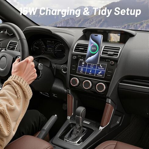 Car Cell Phone Holder for Subaru Forester (2014-2018), Magnetic Phone Holder, Magsafe Car Mount Charger, Dashboard Phone Holder, Cell Phone Automobile Cradles, 15W Wireless, 360° & Hands Free in Saudi Arabia
