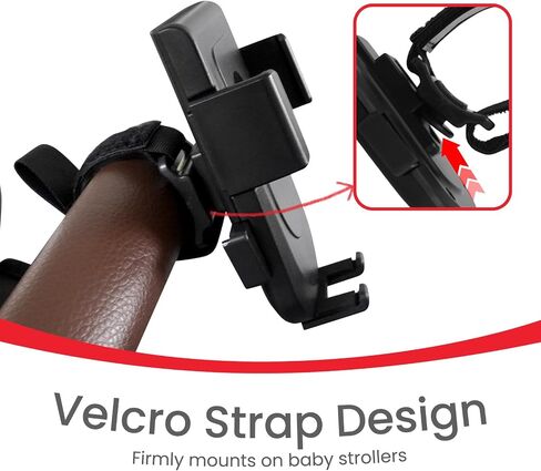 Baby Stroller Phone Holder, Universal Handlebar Phone Mount Black in Saudi Arabia
