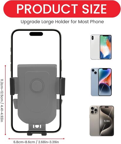 Baby Stroller Phone Holder, Universal Handlebar Phone Mount Black in Saudi Arabia