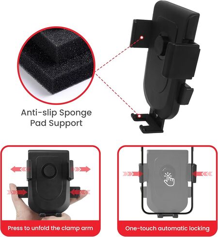 Baby Stroller Phone Holder, Universal Handlebar Phone Mount Black in Saudi Arabia