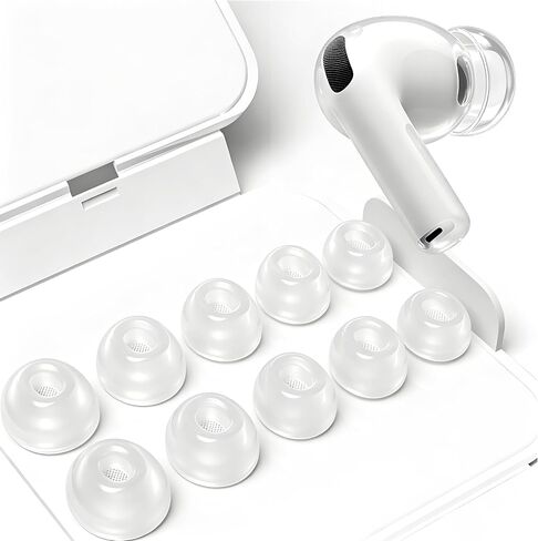 Clear Liquid Silicone Replacement Ear Tips for AirPods Pro 3, XXS to L in Kuwait