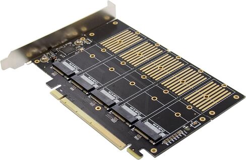 Inline 76619G PCIe x16 to 5X SATA Over M.2 Key B SATA 6Gb/s Interface Card with Adapter, Heatsink, Low Profile Sheet in Saudi Arabia