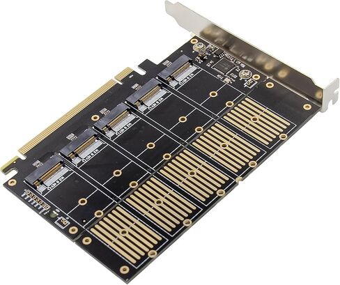 Inline 76619G PCIe x16 to 5X SATA Over M.2 Key B SATA 6Gb/s Interface Card with Adapter, Heatsink, Low Profile Sheet in Saudi Arabia