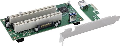 Inline Interface Card PCIe x1 to 2X PCI 32-Bit, PCI Slot Expansion for Old Cards, No Driver, 76619K in Saudi Arabia