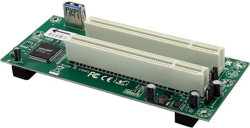 Inline Interface Card PCIe x1 to 2X PCI 32-Bit, PCI Slot Expansion for Old Cards, No Driver, 76619K in Saudi Arabia
