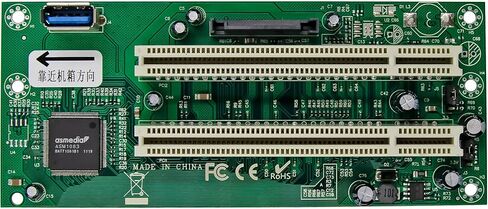Inline Interface Card PCIe x1 to 2X PCI 32-Bit, PCI Slot Expansion for Old Cards, No Driver, 76619K in Saudi Arabia