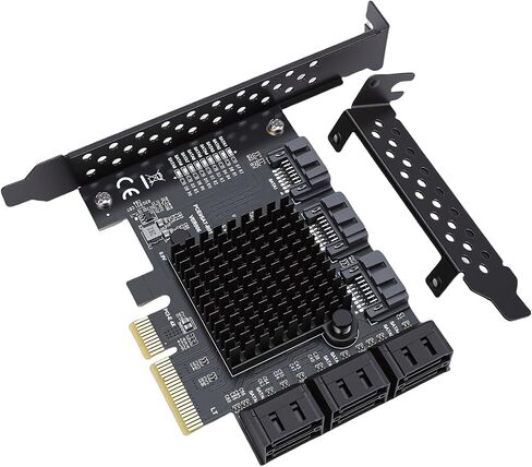 PCIE 4X to 9 Serial ATA Expansion Card, Fast Data Management for 10 11 in Kuwait